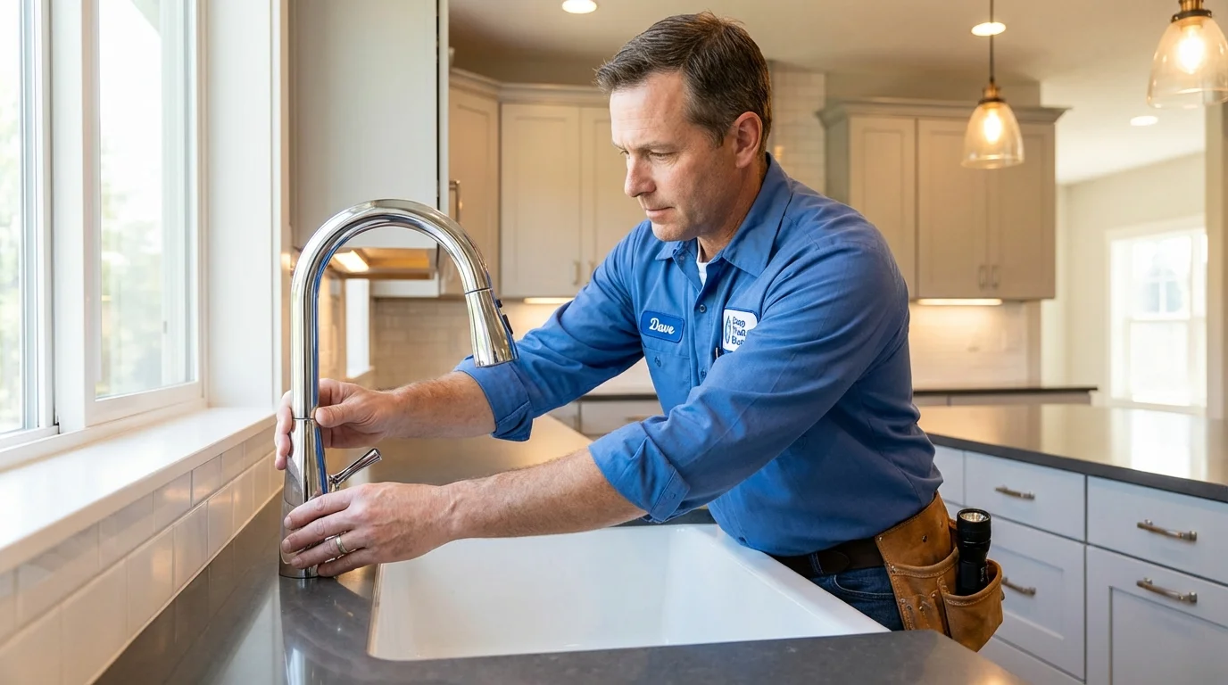 Kitchen faucet installation by Johns Plumbing LLC in Portola